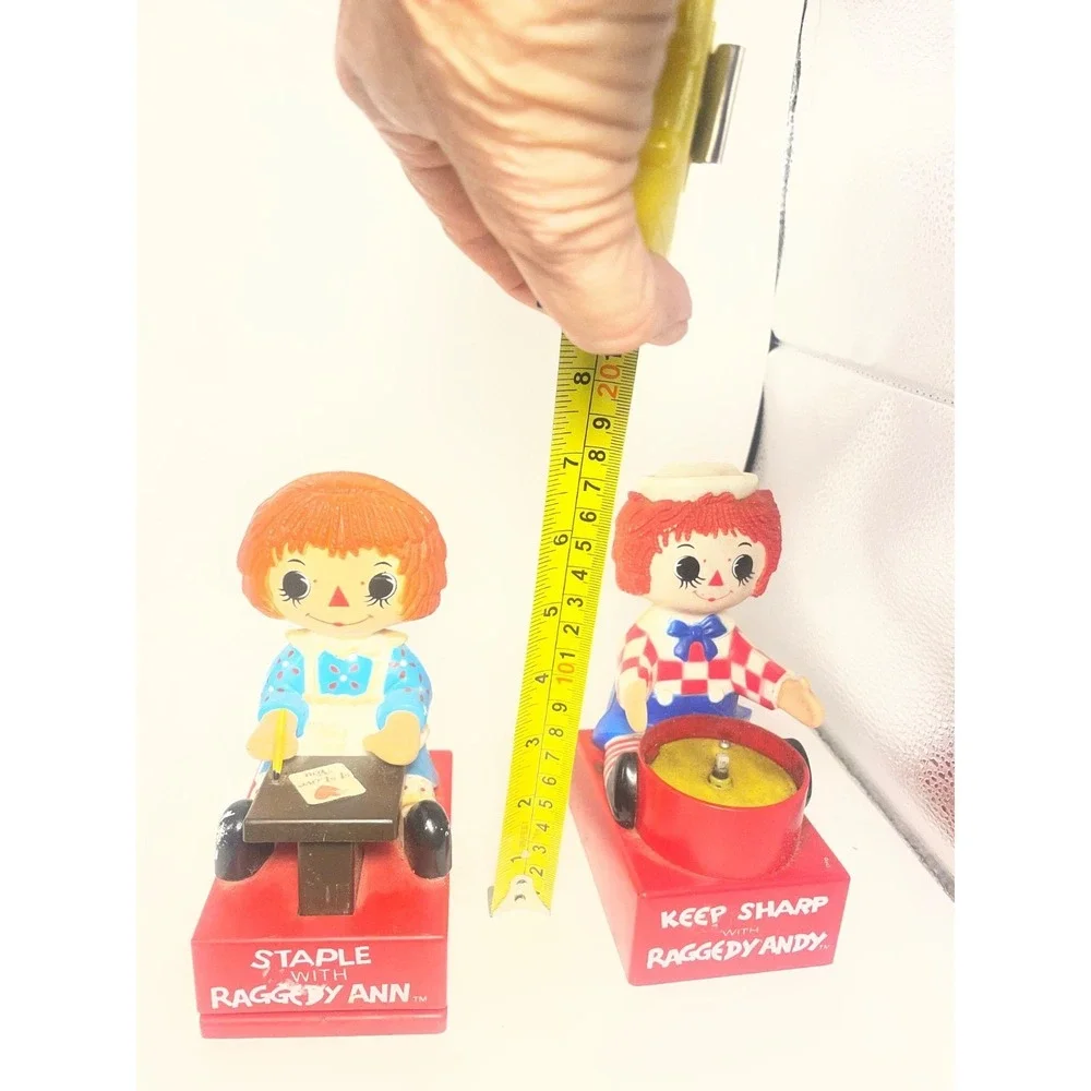 Vintage 1974/1975 Raggedy Ann Stapler and Andy Pencil Sharpener Janex Corp